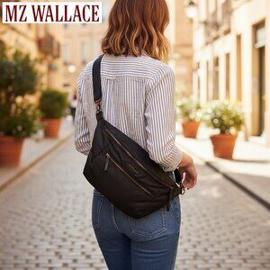 ✨ MZ Wallace Black Nylon Crossbody Sling Bag – Lightweight NYC Essential ✨